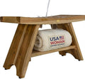EcoDecors 35 Inch Serenity Teak Shower Bench – Waterproof Bathroom Seat by EcoDecors