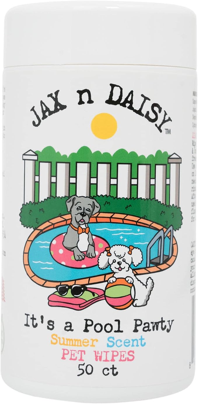 Jax n Daisy Pool Pawty Summer Scent pet Wipes cat Dog Wipes Handy pet Supplies by JaxnDaisy