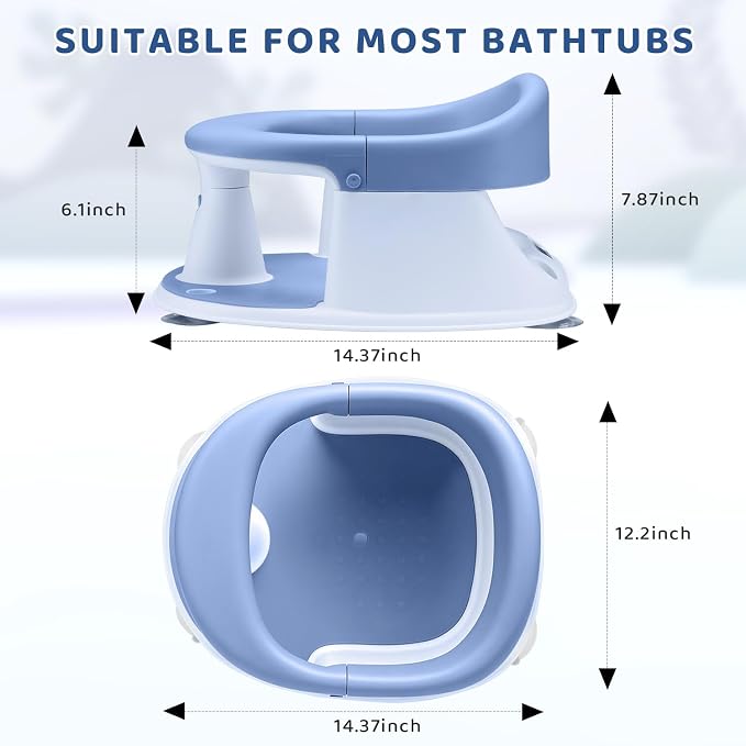 Baby Bath Seat, Infant/Toddler Sit Up Bathtub Seat - Image 7