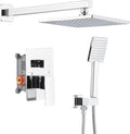 BWE Chrome Shower Faucet Set, Rainfall Shower Head by BWE
