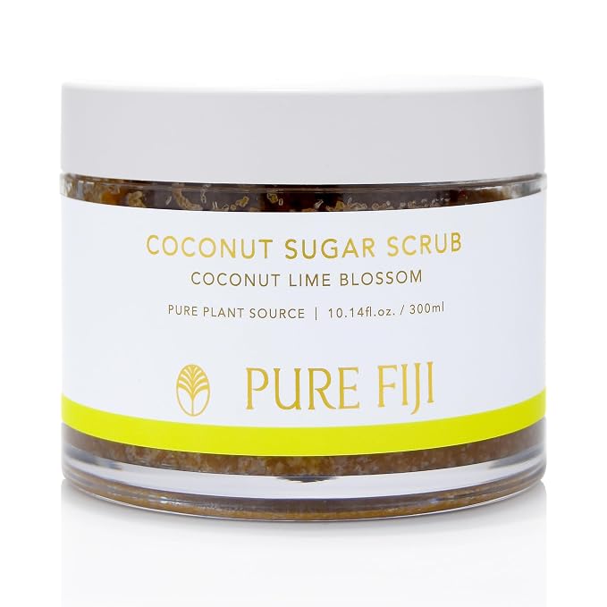 Pure Fiji Coconut Sugar Body Scrub, Coconut Lime Blossom by PureFiji