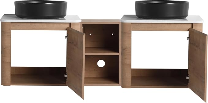 Malwee 60" Floating Bathroom Vanity - Image 8