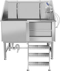 50" Pet Dog Bathing Station W/Ramp, Professional Stainless Steel Dog Grooming by OLIPIC