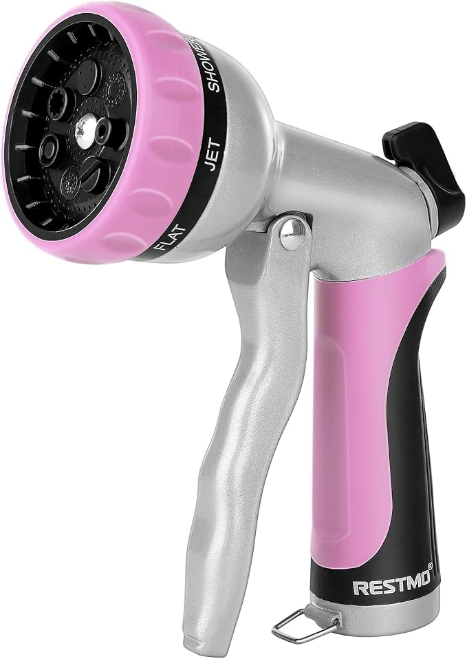 RESTMO Garden Hose Nozzle, Heavy Duty Metal Water Hose Nozzle by Restmo