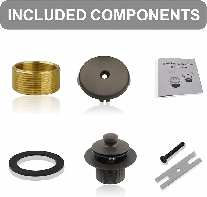 Bronze Tub Drain and Overflow Kit - Image 6