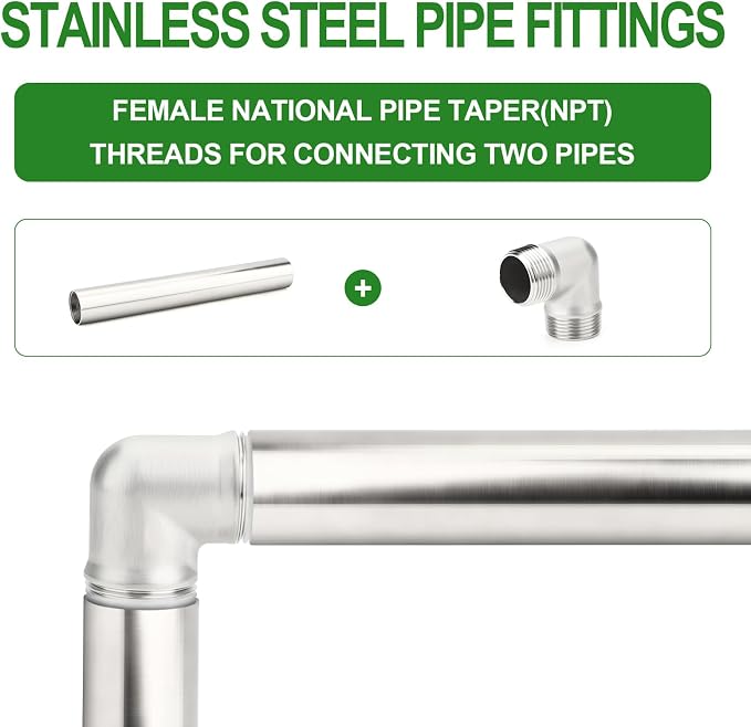 TAISHER 1PCS Stainless Steel Pipe Fittings, 1-1/2" NPT Female x 1-1/2" NPT - Image 6