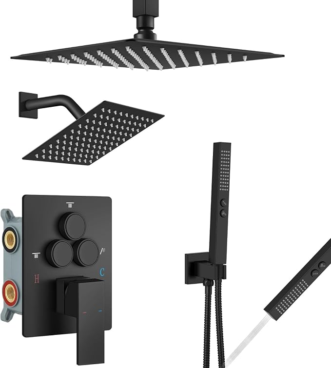 Aolemi Shower Faucet Set Ceiling Mount Shower System Rough-in Valve and Shower by Aolemi