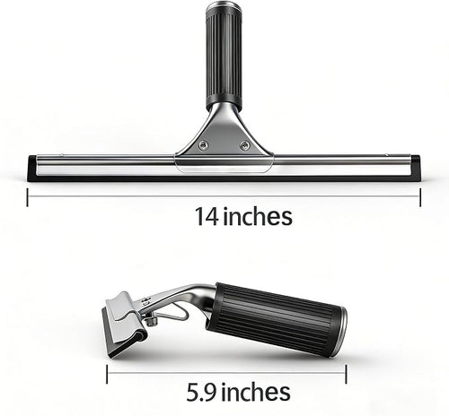 14-inch Squeegee for Shower Glass & Window Cleaning, Professional Stainless - Image 2