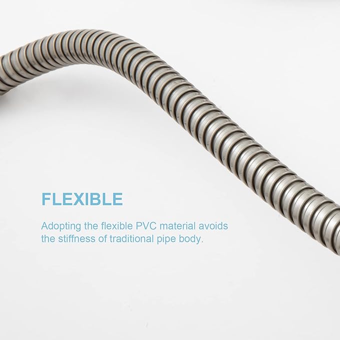 OFFO Shower Hose, Brushed Nickel Kink Free Stainless Steel Shower Hose - Image 4