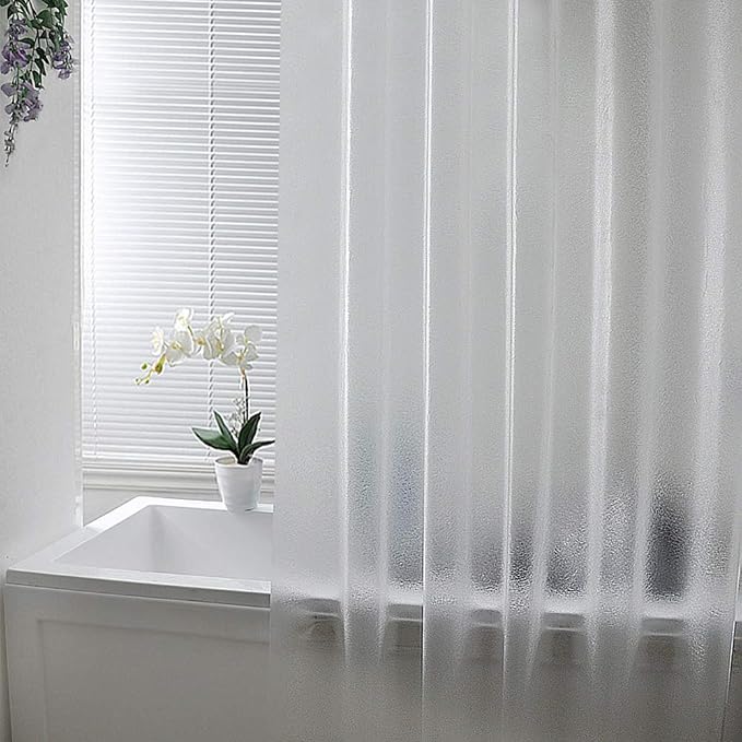 AooHome 72x96 Inch Extra Long Shower Curtain, Eva Frosted Shower Curtain Liner - Image 2