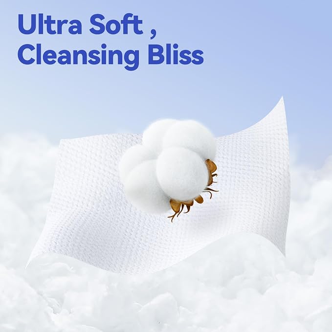 Winner Face Towels, 100% USDA Biobased Facial Towelettes XL, Disposable Face - Image 5