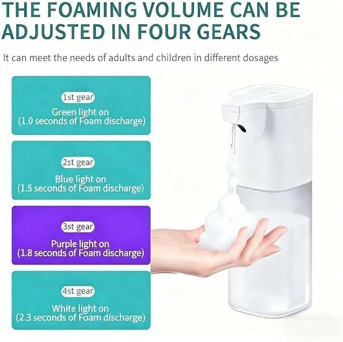 Automatic Foaming Soap Dispenser, Touchless Foam Soap Dispenser 4-Level - Image 4