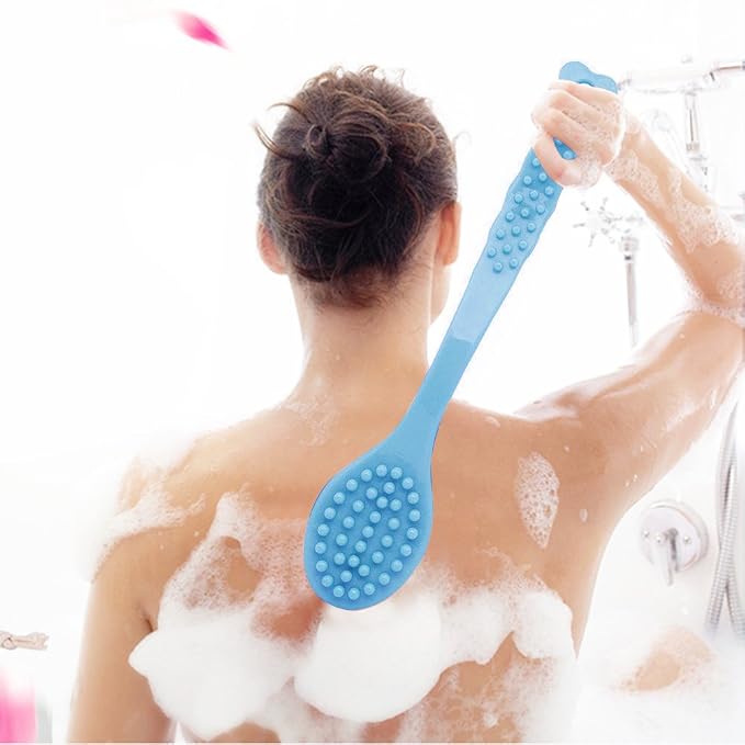QiCheng&LYS Bath Brush with Long Handle, Handheld Body Massage Brush Shower - Image 5