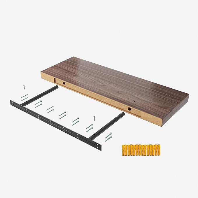 Floating Shelf, 36 in W x 12.75 in D x 2 in H Wooden Floating Wall Shelf - Image 6