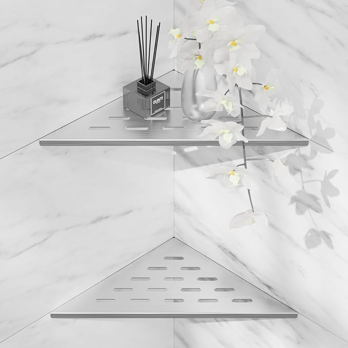 lives Shower Corner Shelf 10" Slot Design Bathroom Shelves - Image 9