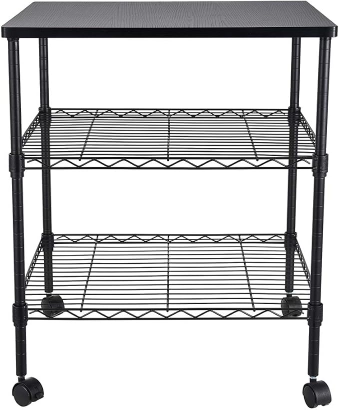 3 Tier Storage Racks Shelving, Heavy Steel Pantry Shelves, Adjustable Wire - Image 9