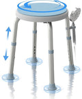 Swivel Shower Stool for Inside Shower, 360° Rotating Bath Stool by WHLICKS