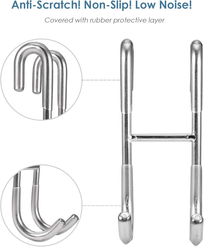 Simtive 14-Inch Shower Squeegee Set, Includes Shower Door Hook and Adhesive Hook - Image 2