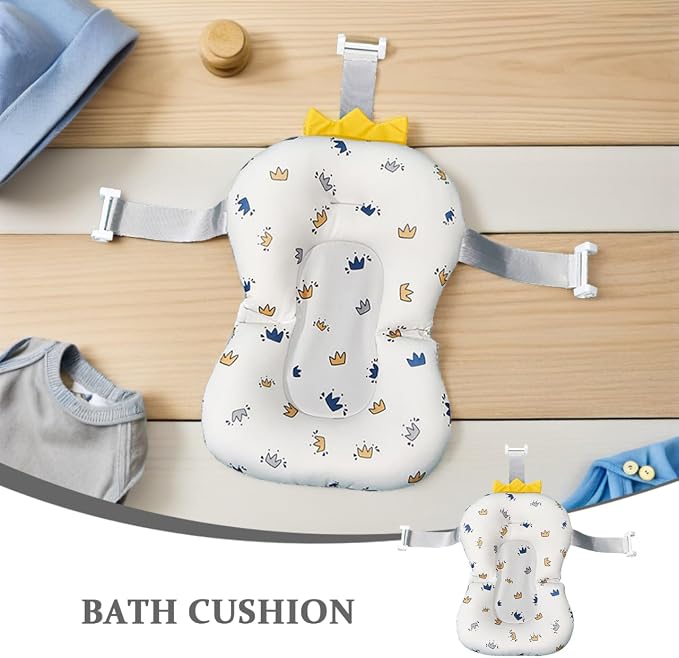 Toyvian Baby Bath Cushion Non-Slip Floating Mat Toddler Bathtub Seat Support - Image 2