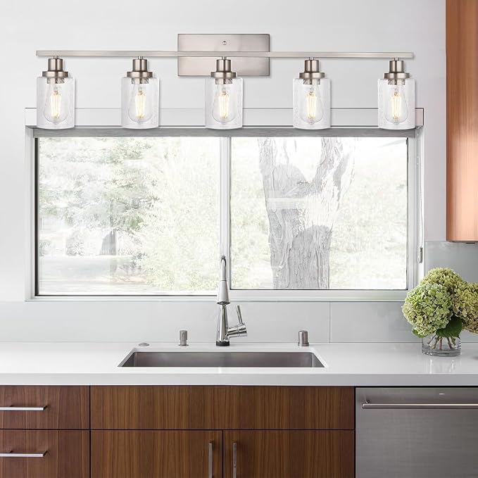 40-Inches Length Bathroom Vanity Lighting Fixtures Over Mirror in Brushed Nickel - Image 6