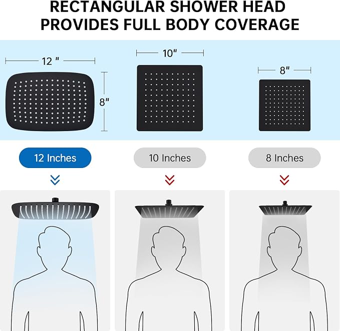 G-Promise All Metal 12 Inch Shower Head - Image 2