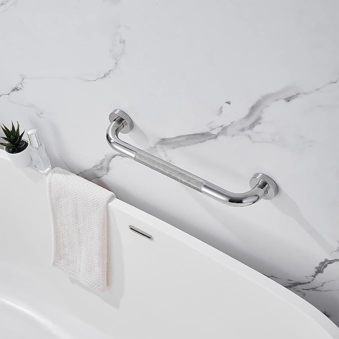 Shower Grab Bar, 2 Pack 12 Inch Bathroom Grab Bar, 304 Stainless Steel 1.25" - Image 7