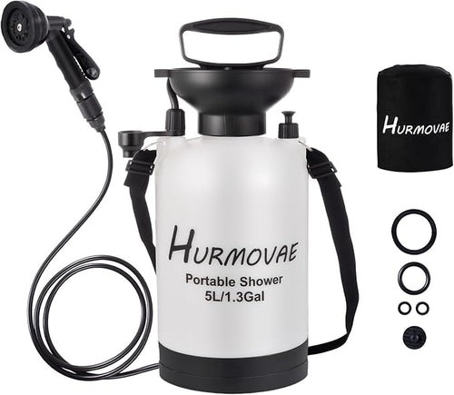 1.3 Gallon/5L Portable Shower–10 Spray Modes, Nylon Insulated Sleeve & No by Unknown