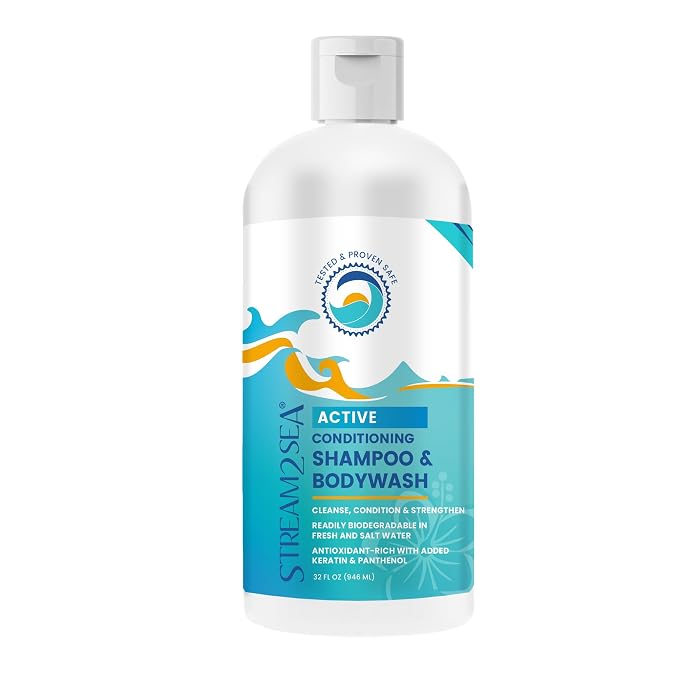 STREAM 2 SEA 3 in 1 Shampoo Body Wash and Conditioner, Reef Safe, All Natural by STREAM2SEA