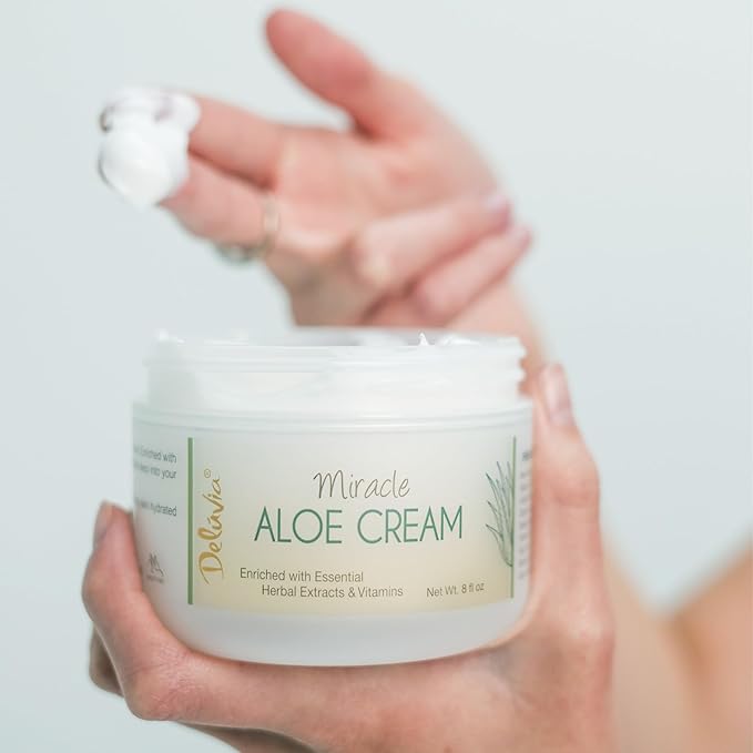 Deluvia Miracle Aloe Cream | Face & Body Moisturizer - Image 4