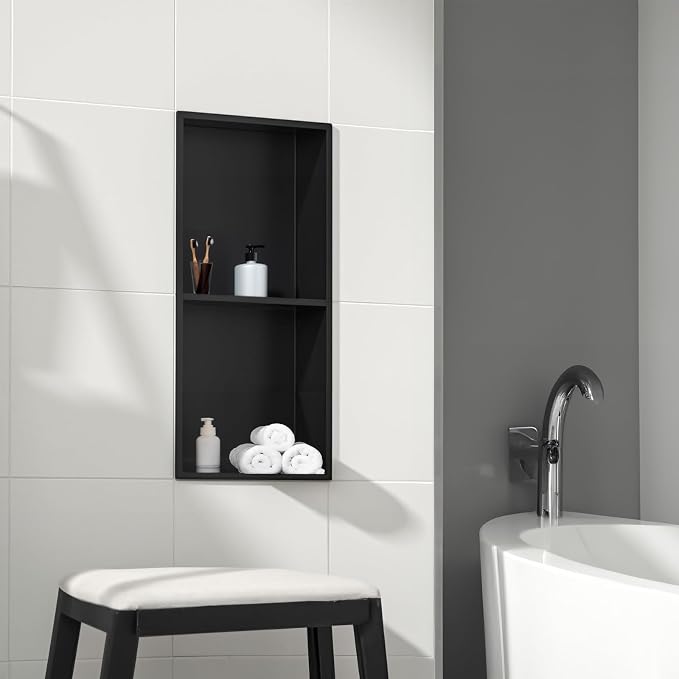 SaniteModar Shower Niche, Stainless Steel Shower Niche 12" X 24" No Tile Needed - Image 7
