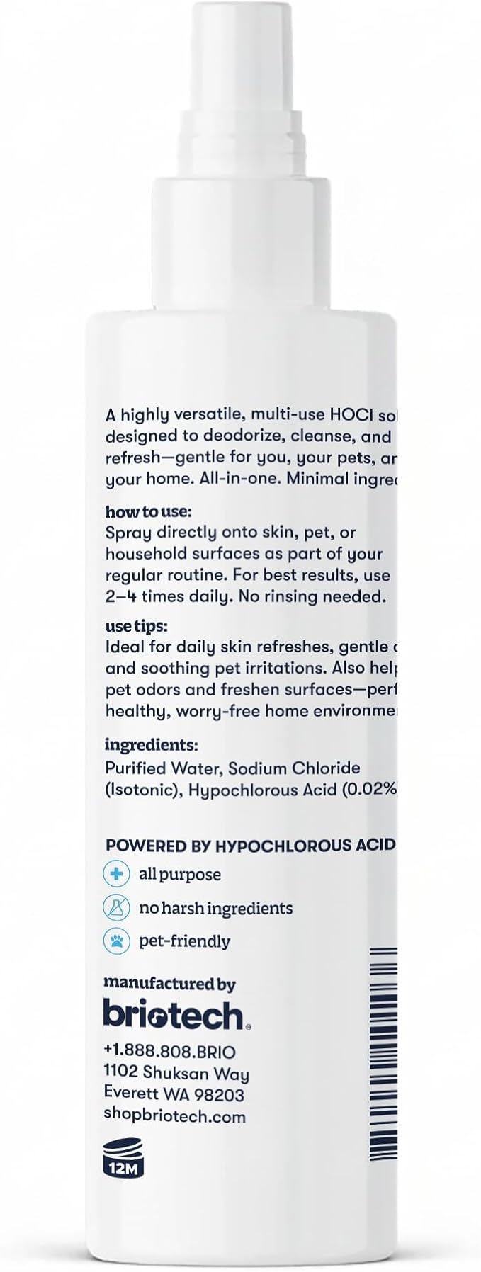 BRIOTECH Pure Hypochlorous Acid Spray and Cleanser, Original Premium HOCl - Image 7
