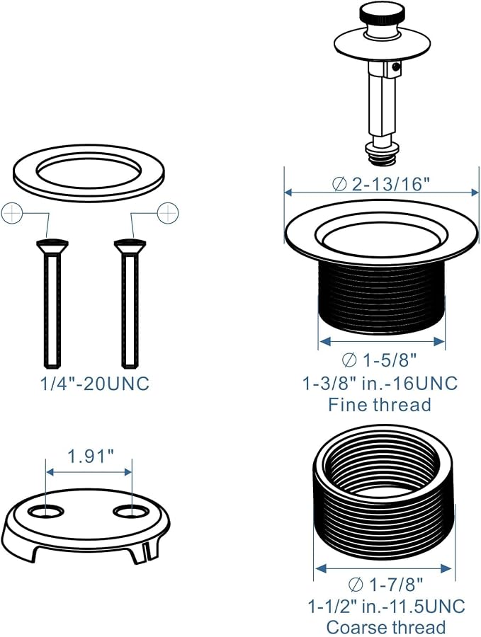 Brushed Nickel Tub Drain Lift &Turn Tub Trim Set - Image 6