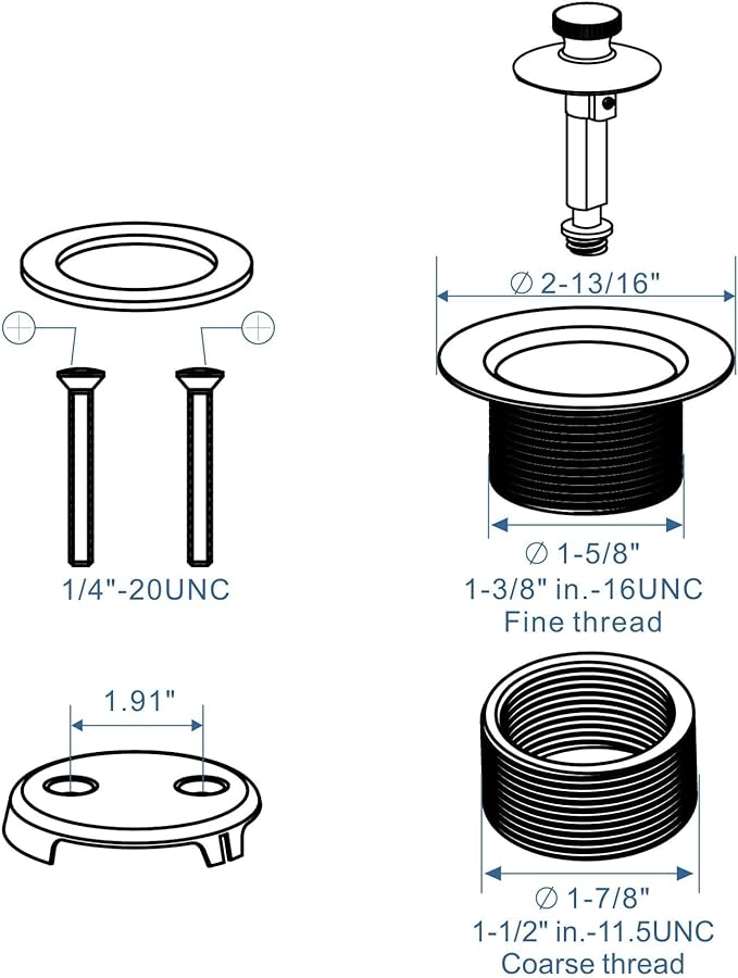 Black tub Drain Lift &Turn Tub Trim Set - Image 8