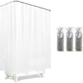 Clawfoot Tub Shower Curtain 180x60 Inch Frosted Liner All Warp Around Extra by De-Mediocre