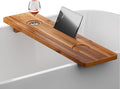 Tinamo Acacia Bathtub Caddy Tray Table | 35x9 Inch Large Bath Tub Tray Wooden | by TINAMO