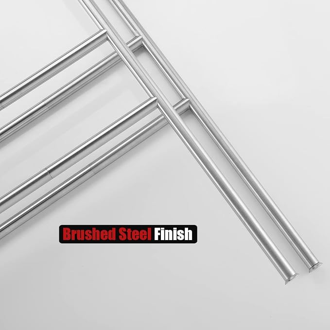 JQK Bath Towel Holder Stand Brushed, 30 Inch Free Standing Double Towel Rack - Image 6