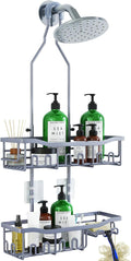 Shower Caddy, Upgraded Extended Length Shower Caddy Over Showerhead No Blocking by Joqixon
