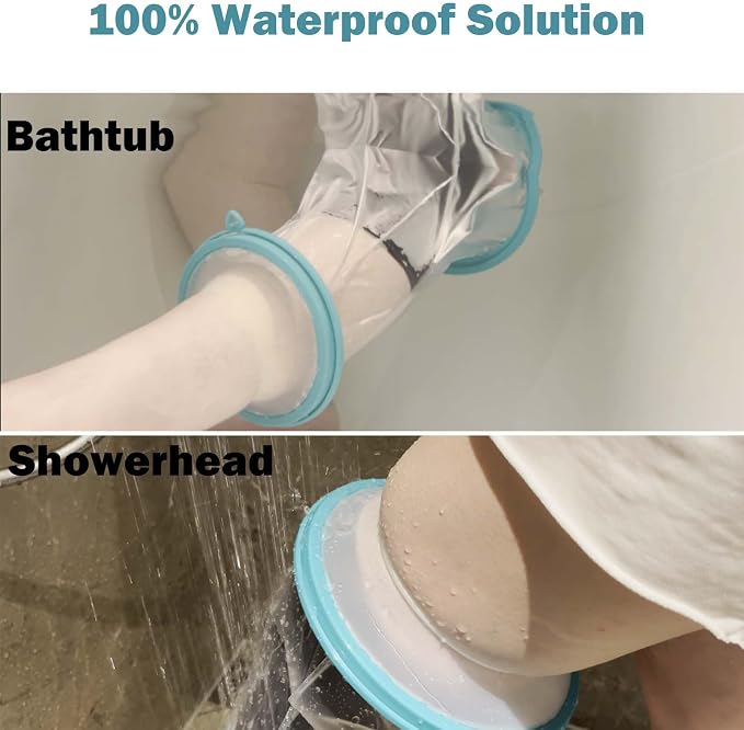 Cast Covers for Shower Leg, Waterproof Cast Cover for Showering, Knee Surgery - Image 2
