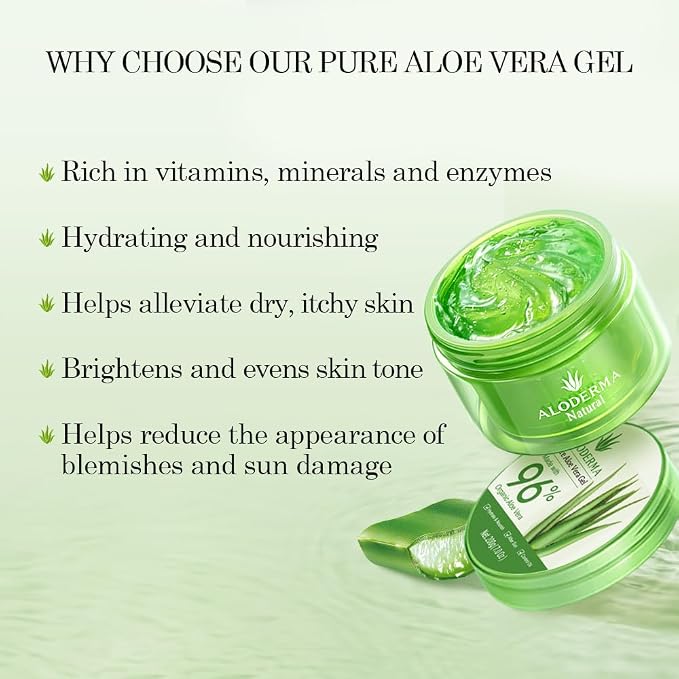 Aloderma Organic Aloe Vera Gel for Face Made within 12 Hours of Harvest - Image 2