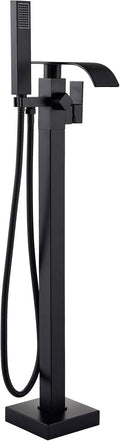 Senlesen Matte Black Free Standing Tub Faucet Floor Mounted Tub Filler Faucet by Senlesen