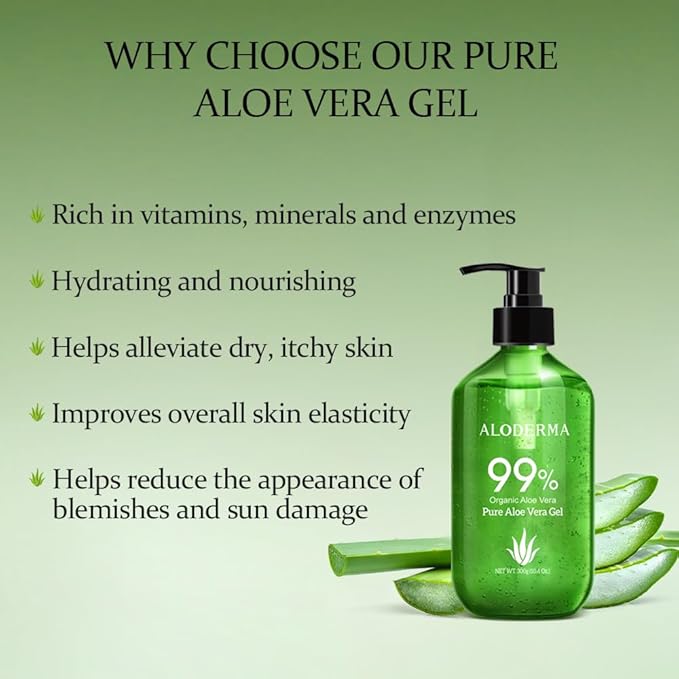 Aloderma 99% Organic Aloe Vera Gel Made within 12 Hours of Harvest - Image 2