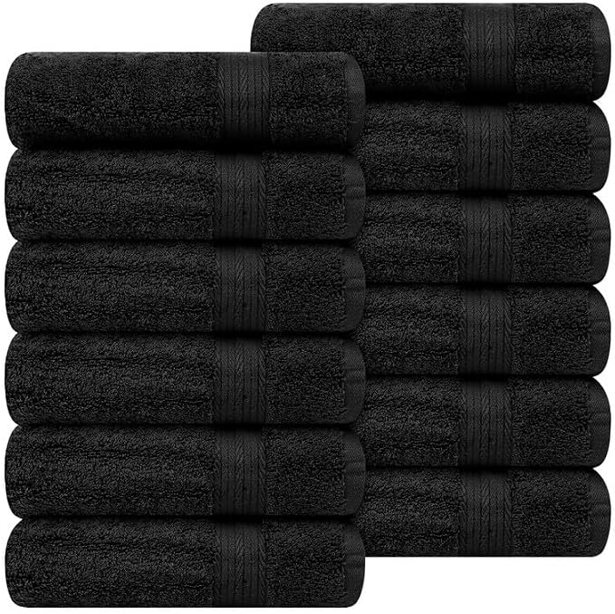 Ample Decor Hand Towel 18 X 28 Inch Pack of 12 600 GSM 100% Cotton, Soft - Image 4