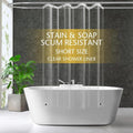 Short Size PEVA Plastic Shower Curtain Liner Premium Light Weight 47" x 64" by ZEMAHOME
