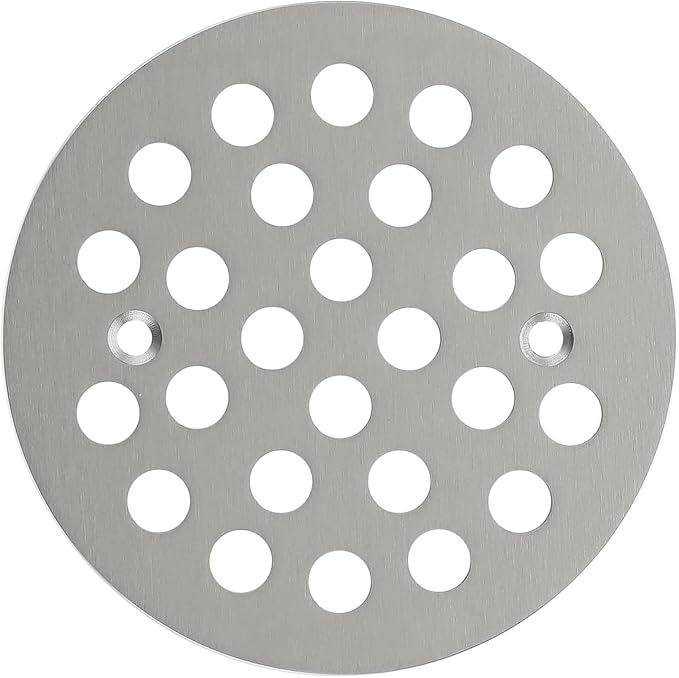 4-1/4” Round Shower Drain Cover, Screw-in Shower Drain Strainer, by Rixid