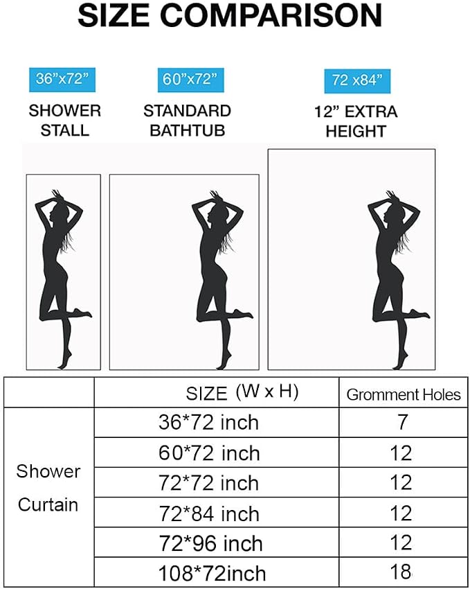 Riyidecor Black and White Shower Curtain 36Wx72H Inch Mountain Rustic Pine Tree - Image 8
