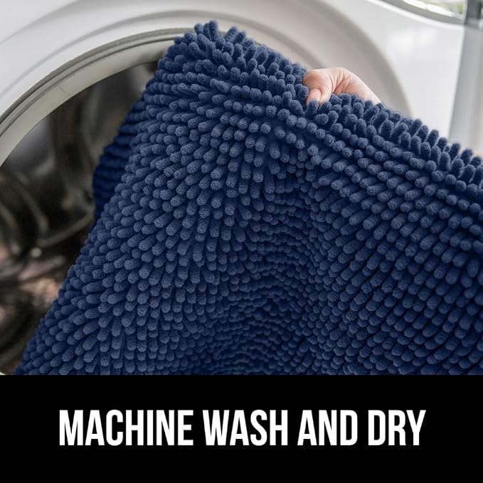 GORILLA GRIP Bath Rug Mat 60x24, Soft Absorbent Chenille, Quick Dry Microfiber - Image 7