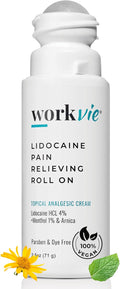Lidocaine Roll On Pain Relief Cream, Safe by Workvie