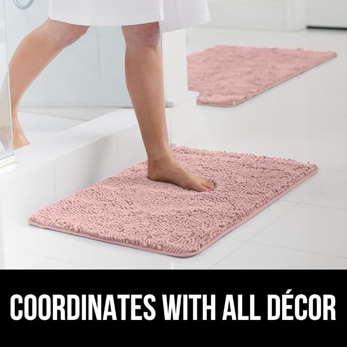 GORILLA GRIP Bath Rug Mat 30x20, Soft Absorbent Chenille, Quick Dry Microfiber - Image 9