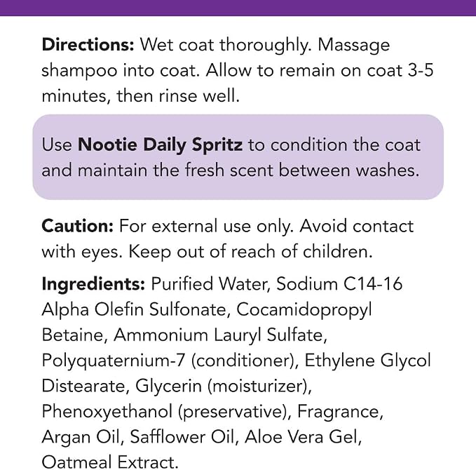 Nootie - Pet Shampoo for Sensitive Skin - Revitalizes Dry Skin & Coat - Natural - Image 7