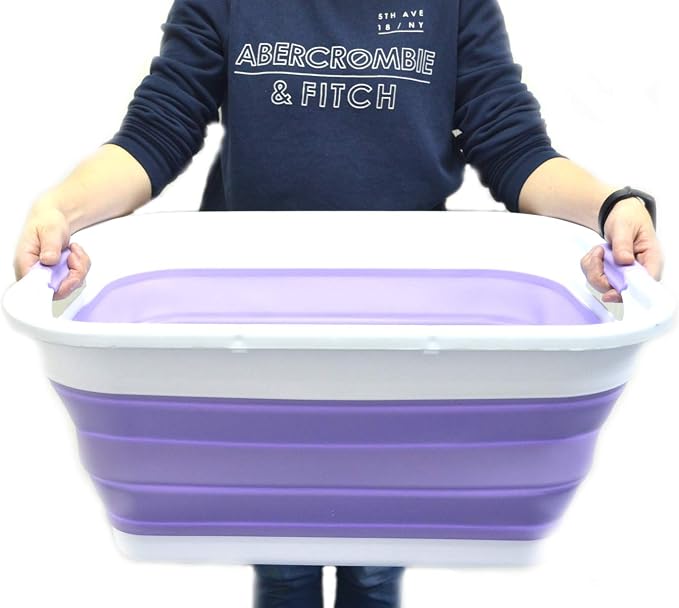 SAMMART Set of 2-41L Collapsible Plastic Laundry Basket-Pop Up Storage - Image 6